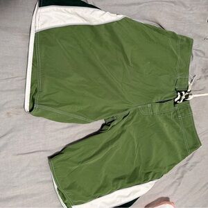 Billabong Dark Green and White Board Shorts